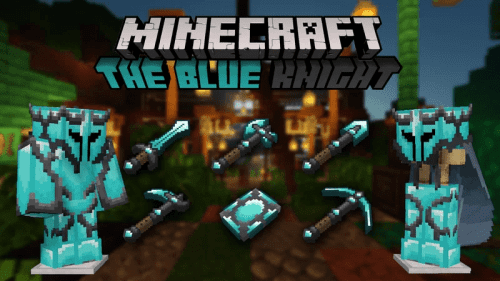 The Blue Knight Texture Pack (1.20, 1.19) – MCPE/Bedrock Mod Thumbnail