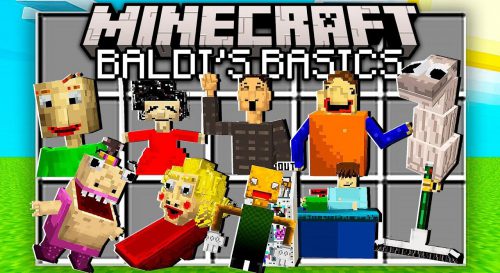 Baldi’s Basics Revamped Addon (1.21, 1.20) – MCPE/Bedrock Mod Thumbnail