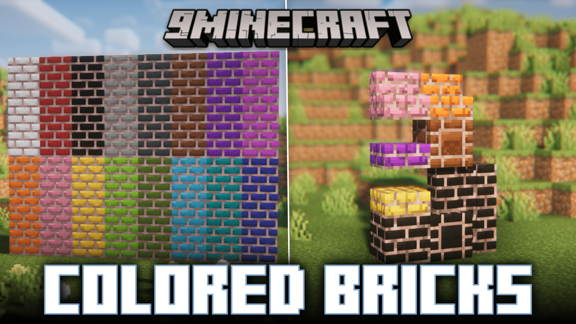 Colored Bricks Mod (1.21.1, 1.20.1) - Colored Bricks, Stairs & Slabs 1