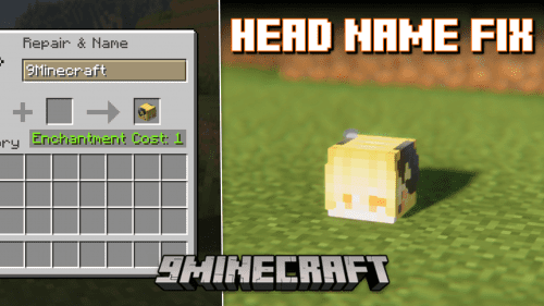 Head Name Fix Mod (1.21, 1.20.1) – Custom Mob Head Name Retaining Thumbnail