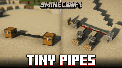 Tiny Pipes Mod (1.20.1, 1.19.3) –  Transport Items, Fluids & Redstone Thumbnail