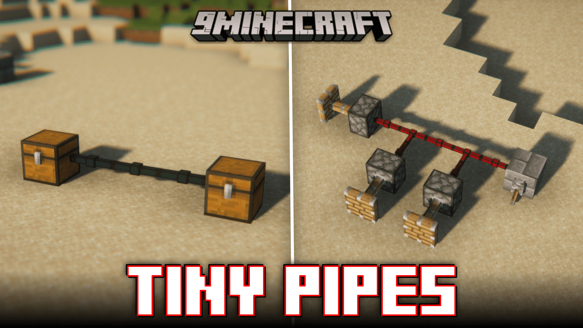 Tiny Pipes Mod (1.20.1, 1.19.3) - Transport Items, Fluids & Redstone 1