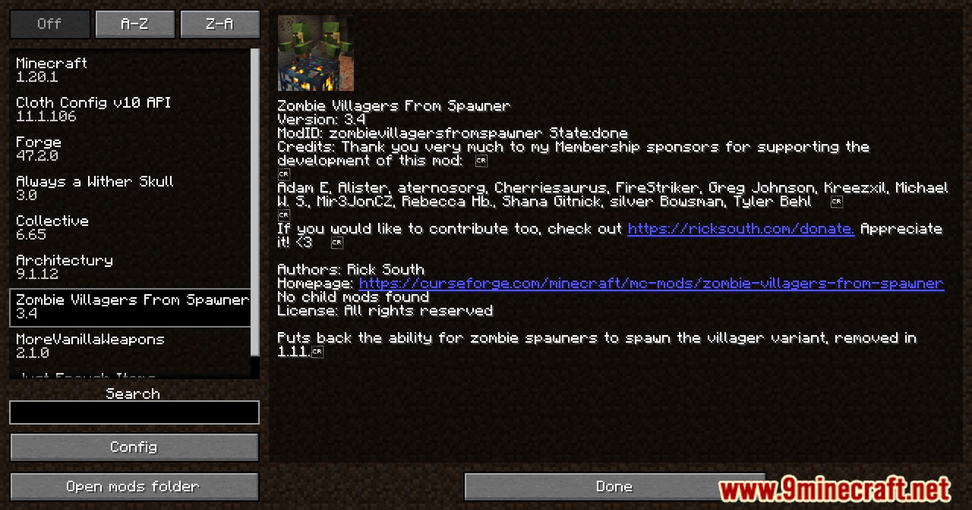 Zombie Villagers From Spawner Mod (1.20.4, 1.19.4) - Varied Spawns 2