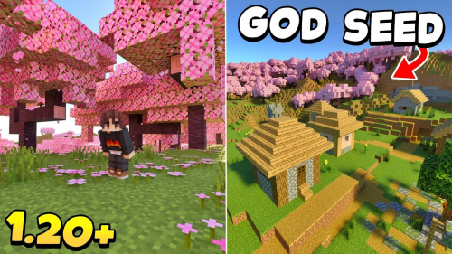 Best New Cherry Blossom Seeds For Minecraft (1.20.6, 1.20.1) – Bedrock Edition Thumbnail