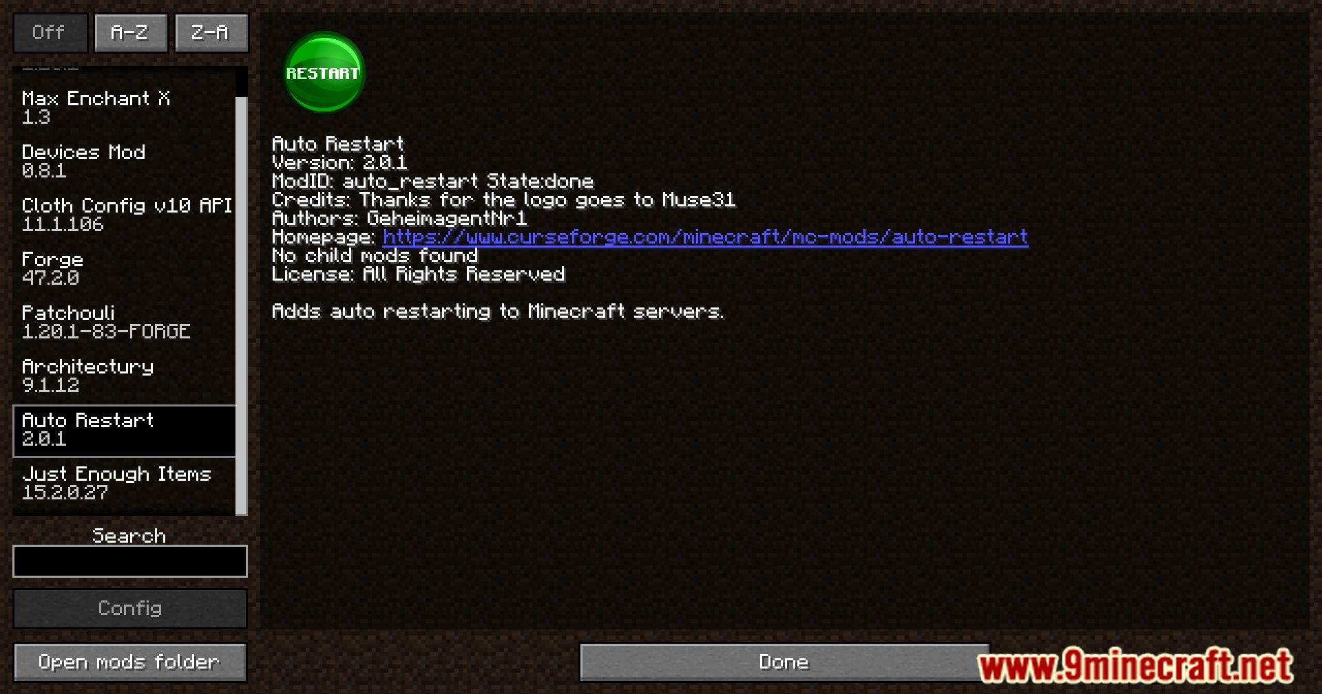 Auto Restart Mod (1.20.4, 1.19.4) - Simplifying Server Management, One Restart At A Time! 2