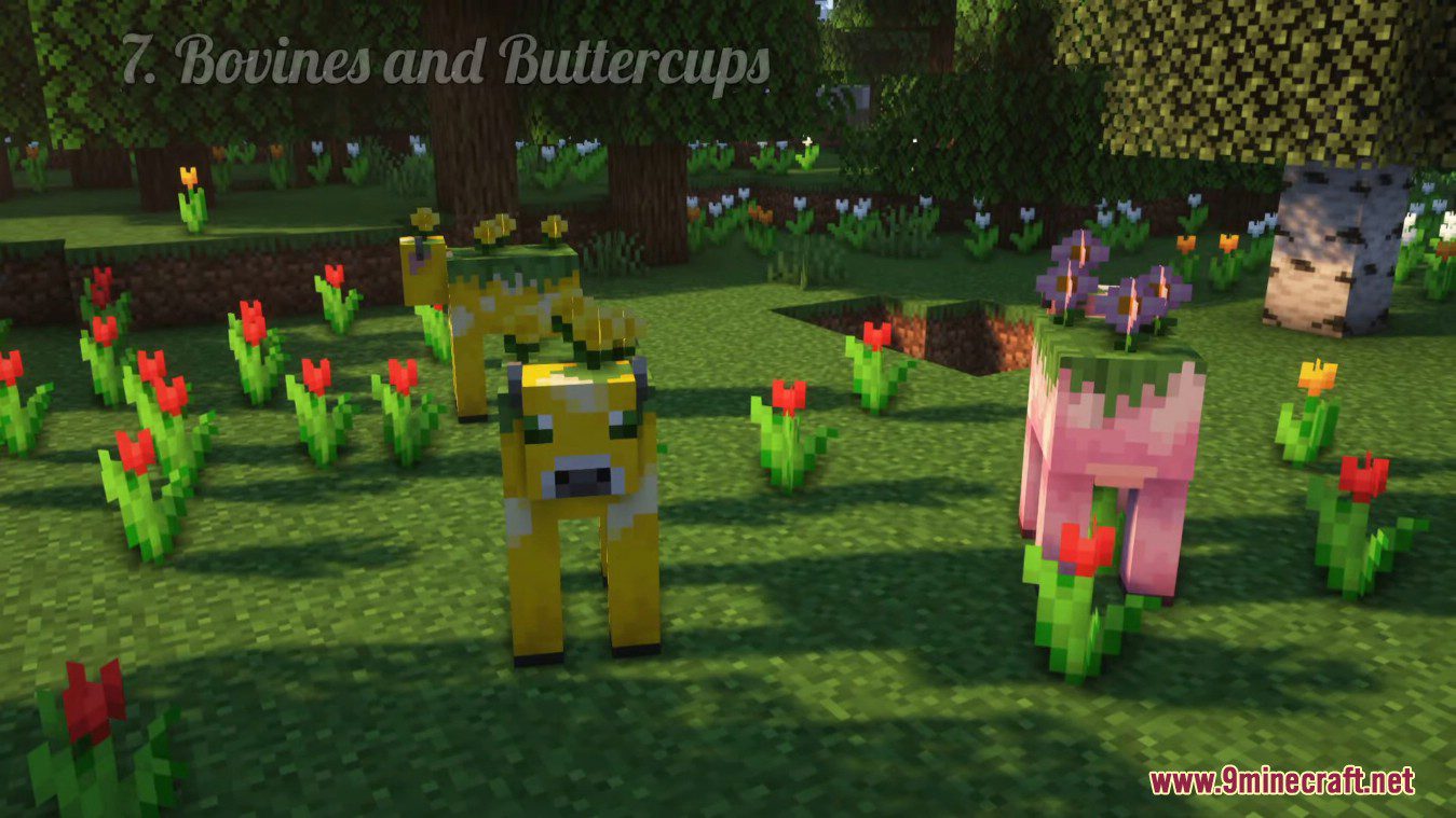 Bovines and Buttercups Mod (1.20.4, 1.19.4) - Mooblooms and Other 2