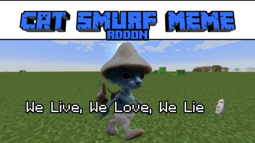 Cat Smurf Meme Addon (1.20, 1.19) – MCPE/Bedrock Mod Thumbnail