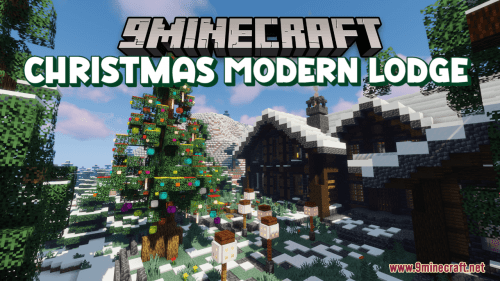 Christmas Modern Lodge Map (1.21.1, 1.20.1) –  Festive Anniversary Celebration Thumbnail