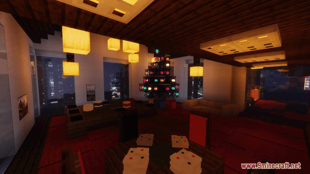 Christmas Modern Lodge Map (1.21.1, 1.20.1) - Festive Anniversary Celebration 9