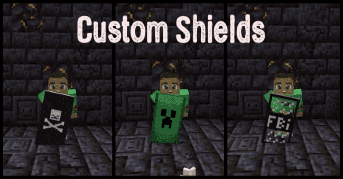 Custom Shields Texture Pack (1.20, 1.19) - MCPE/Bedrock 1