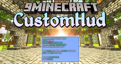 CustomHud Mod (1.21.1, 1.20.1) – Highly Customizable Variable-Based Text Hud Thumbnail