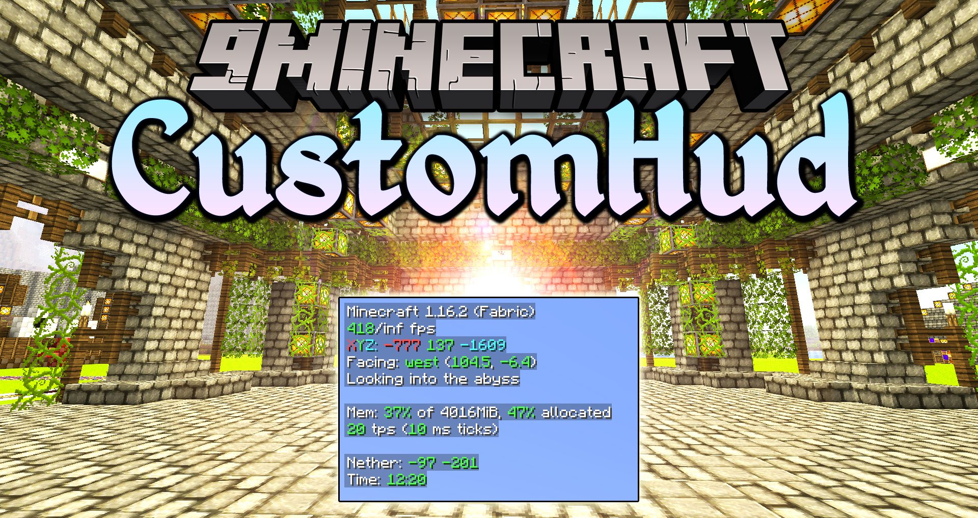 CustomHud Mod (1.20.4, 1.19.4) - Highly Customizable Variable-Based Text Hud 1