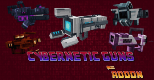 Cybernetic Guns Addon (1.20, 1.19) – MCPE/Bedrock Mod Thumbnail