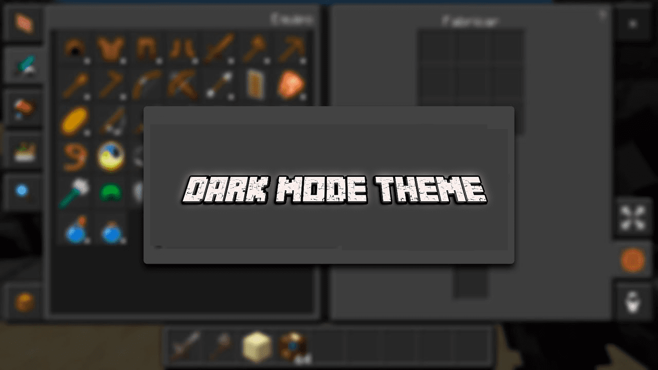 Dark Mode Theme Texture Pack (1.20) - MCPE/Bedrock 1