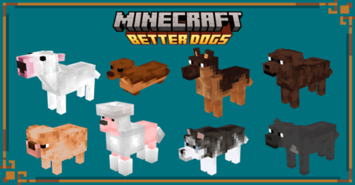 Dogs Expansion Addon (1.20) - MCPE/Bedrock Mod 1