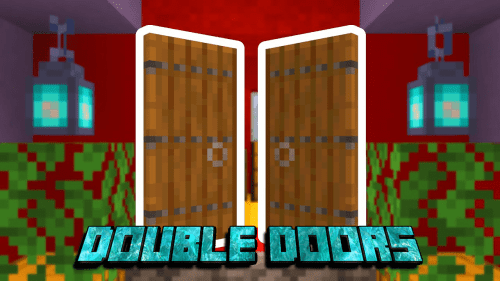 Double Doors Addon (1.20) – MCPE/Bedrock Script Thumbnail