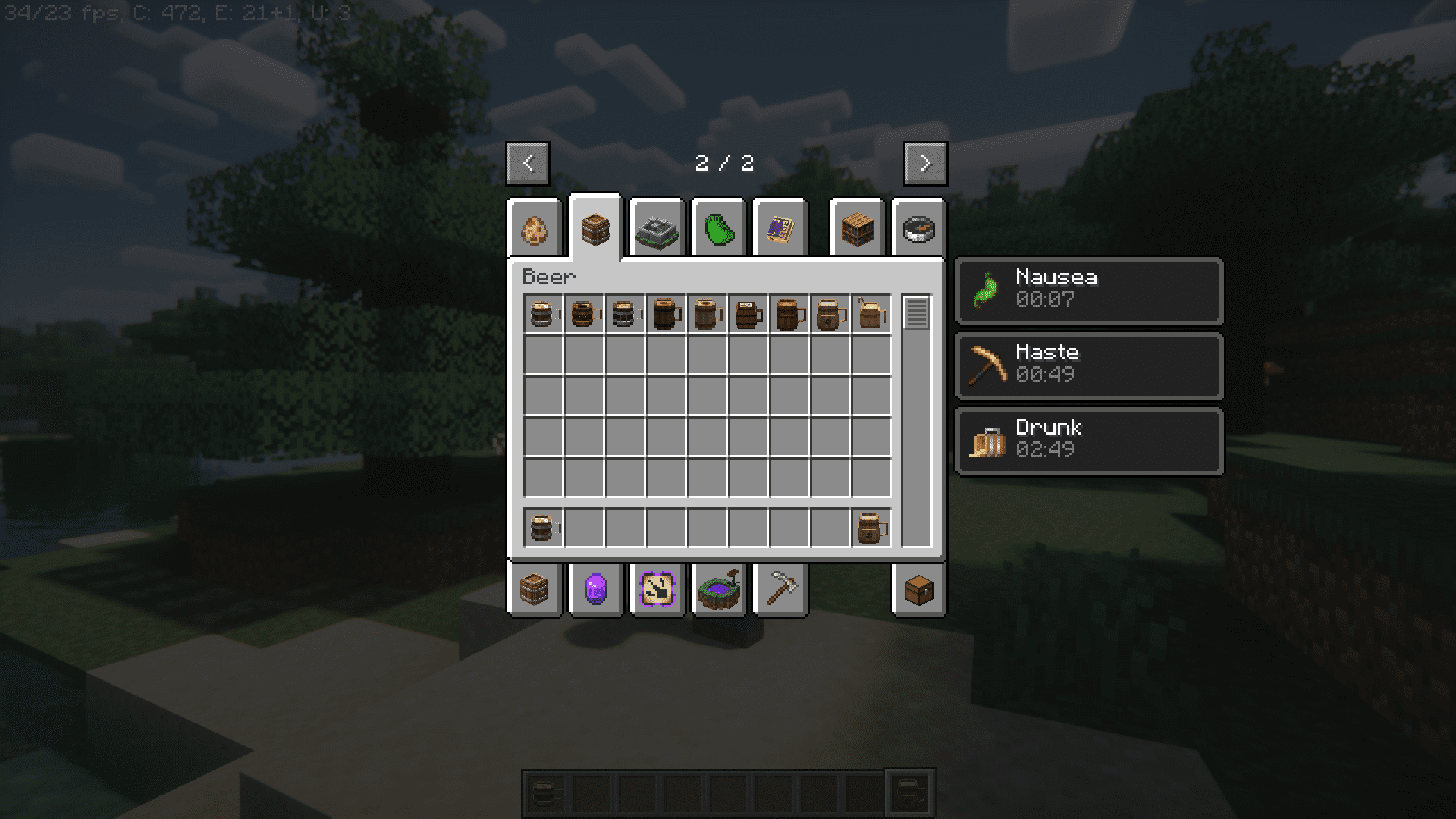 Drink Beer Refill Mod (1.20.1, 1.19.4) - Beer Mugs & Drunk Effects 5