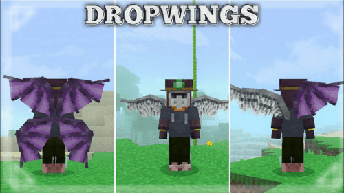 Drop Wings Addon (1.20) – MCPE/Bedrock Mod Thumbnail