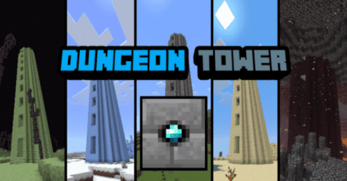 Dungeon Tower Addon (1.20) – MCPE/Bedrock Mod Thumbnail