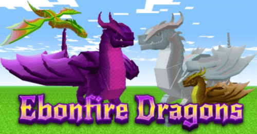 Ebonfire Dragons Addon (1.20, 1.19) – MCPE/Bedrock Mod Thumbnail