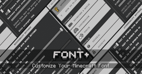 Font Plus Texture Pack (1.20) – MCPE/Bedrock Thumbnail