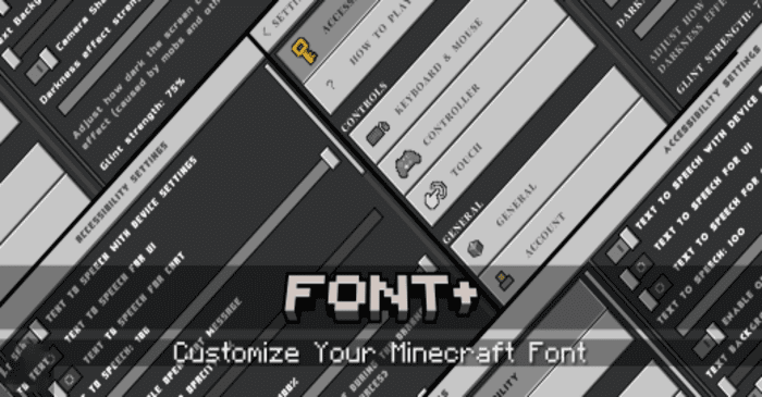 Font Plus Texture Pack (1.21, 1.20) - MCPE/Bedrock 1