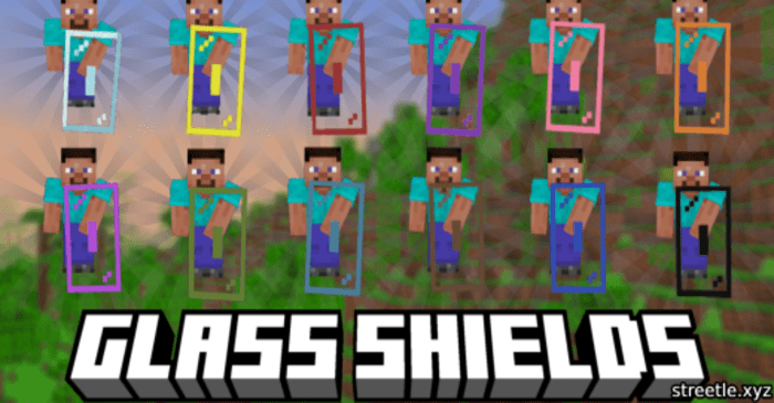 Glass Shields Resource Pack (1.20, 1.19) - MCPE/Bedrock 1