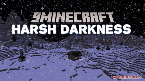 Harsh Darkness Map (1.20.4, 1.19.4) – Snowly Midnight Snowscape Thumbnail