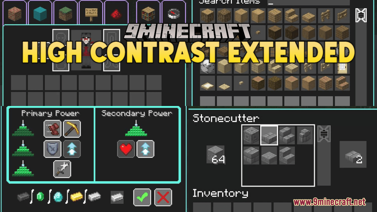 High Contrast Extended Resource Pack (1.20.6, 1.20.1) - Texture Pack 1