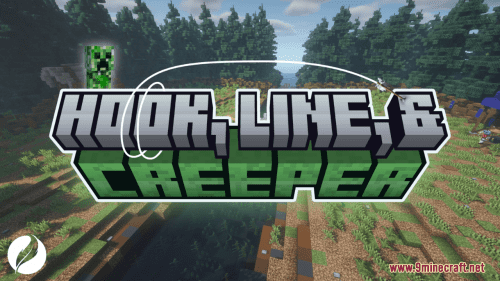 Hook, Line, & Creeper Map (1.21.1, 1.20.1) – Grappling Hook PvP Thumbnail