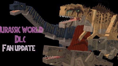 Jurassic World Fan Update Addon (1.20, 1.19) – MCPE/Bedrock Mod Thumbnail