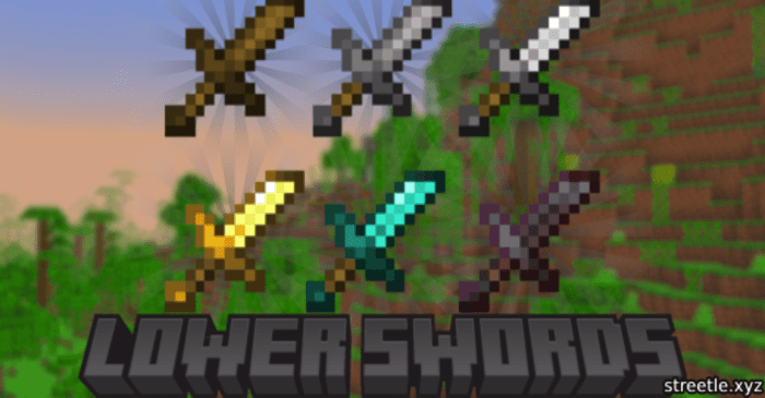 Lower Swords Texture Pack (1.20, 1.19) - MCPE/Bedrock 1