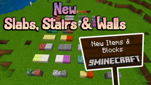 New Slabs, Stairs & Walls Mod (1.21, 1.20.1) – Ultimate for Building Thumbnail