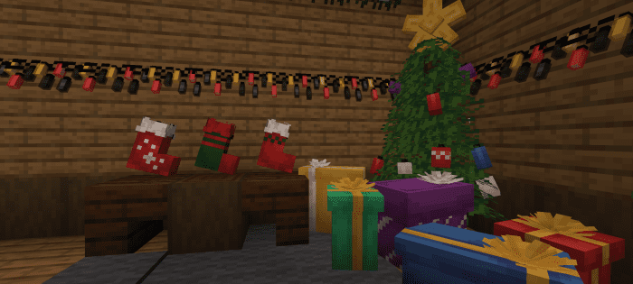 New Year's Decorations Addon (1.20) - MCPE/Bedrock Mod 3