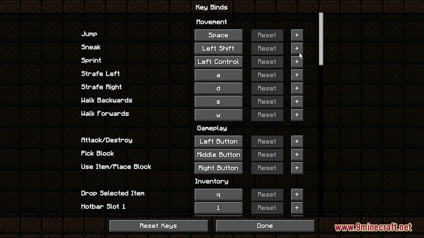 No More Useless Keys Mod (1.20.4, 1.19.4) - Alternative Key Combinations 2