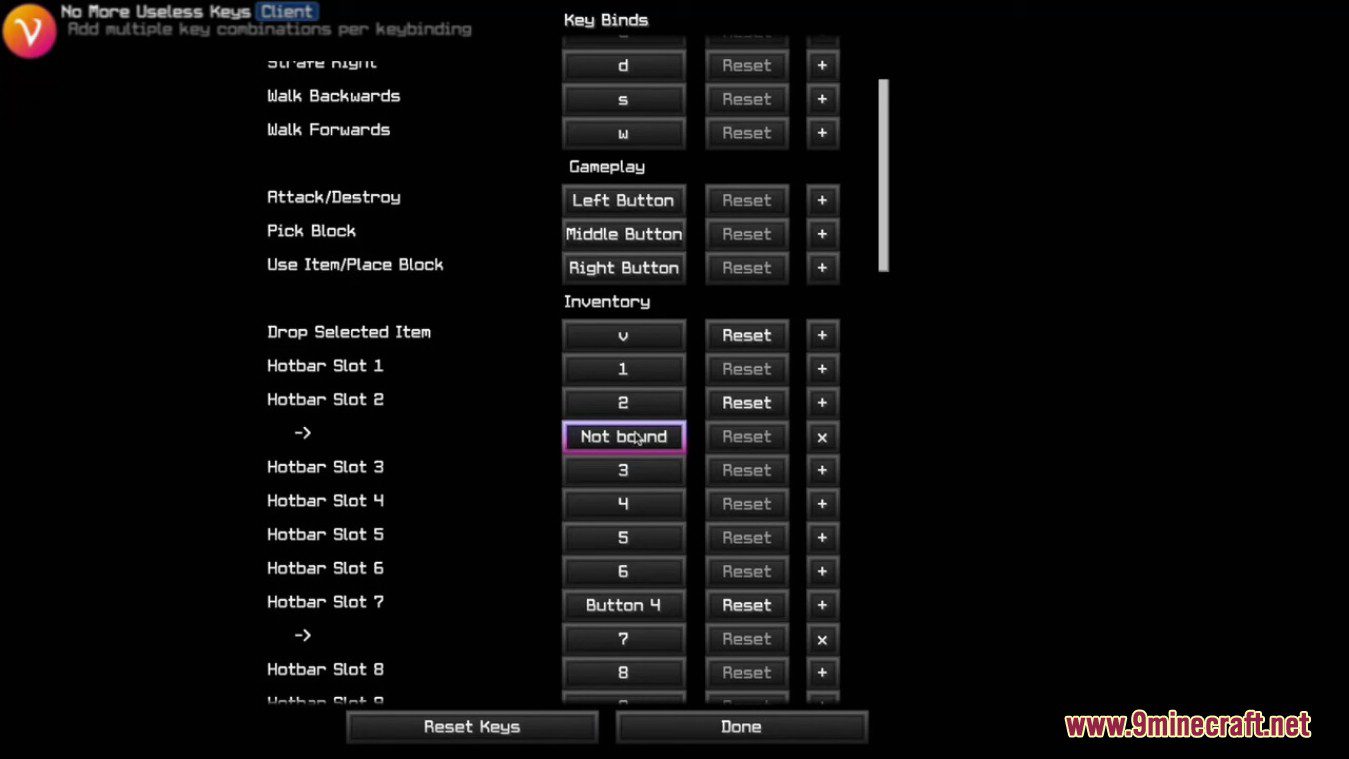 No More Useless Keys Mod (1.20.4, 1.19.4) - Alternative Key Combinations 9