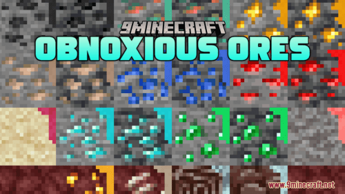 Obnoxious Ores Resource Pack (1.20.6, 1.20.1) – Texture Pack Thumbnail