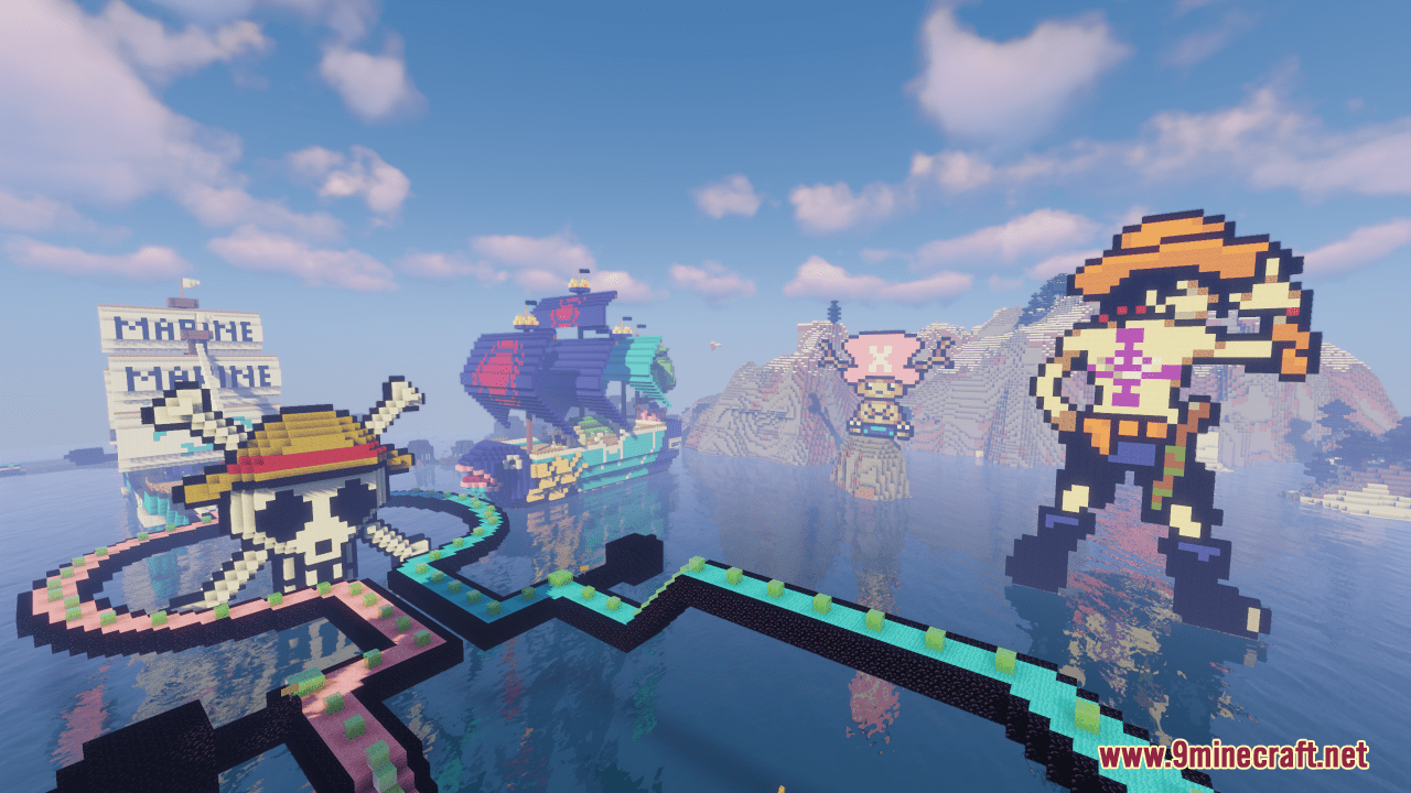 One Piece Lucky Block Race Map (1.21.1, 1.20.1) - Epic Race Awaits 3