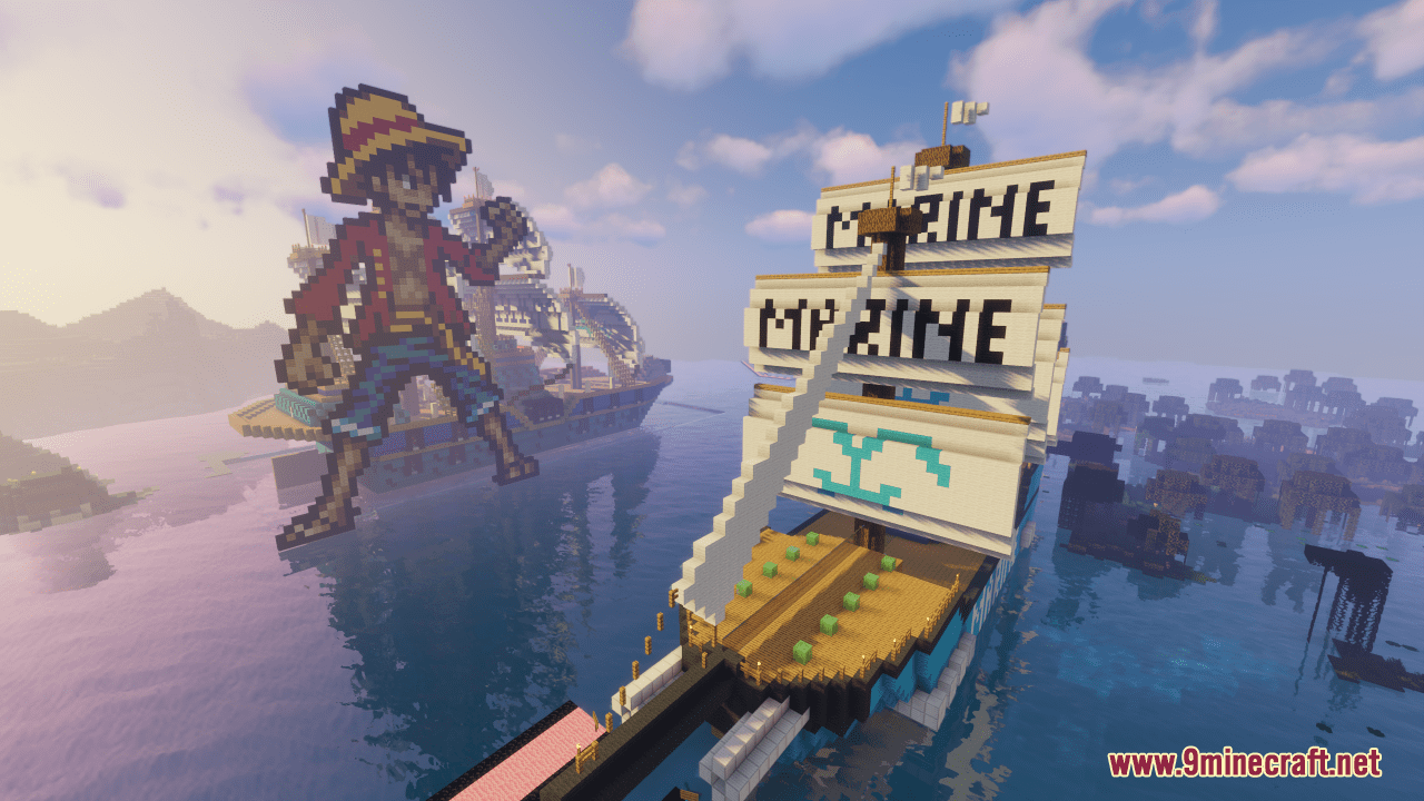 One Piece Lucky Block Race Map (1.21.1, 1.20.1) - Epic Race Awaits 5