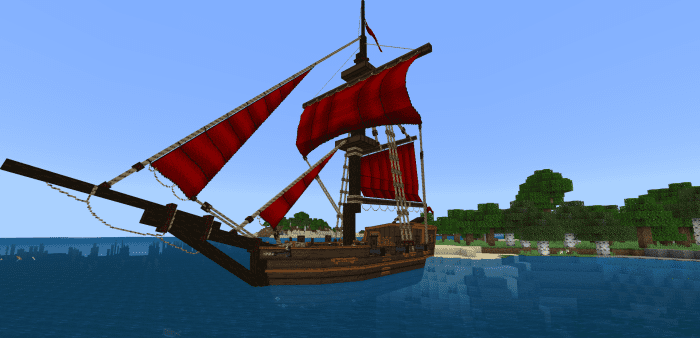 Pirate Ships S.M Addon (1.20) - MCPE/Bedrock Mod 3