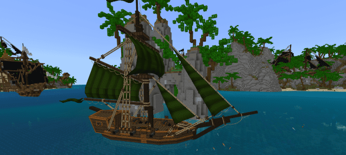 Pirate Ships S.M Addon (1.20) - MCPE/Bedrock Mod 5