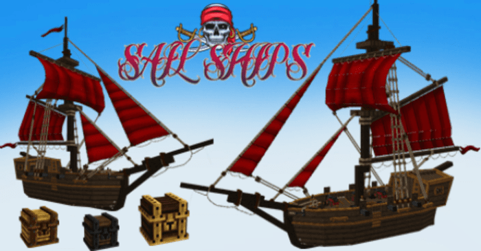 Pirate Ships S.M Addon (1.20) - MCPE/Bedrock Mod 1