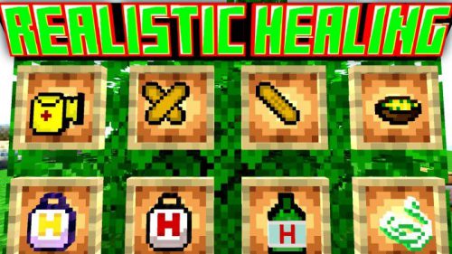 Realistic Healing Addon (1.20, 1.19) – MCPE/Bedrock Mod Thumbnail