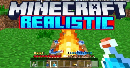 Realistic Survival Addon (1.20, 1.19) – MCPE/Bedrock Mod Thumbnail