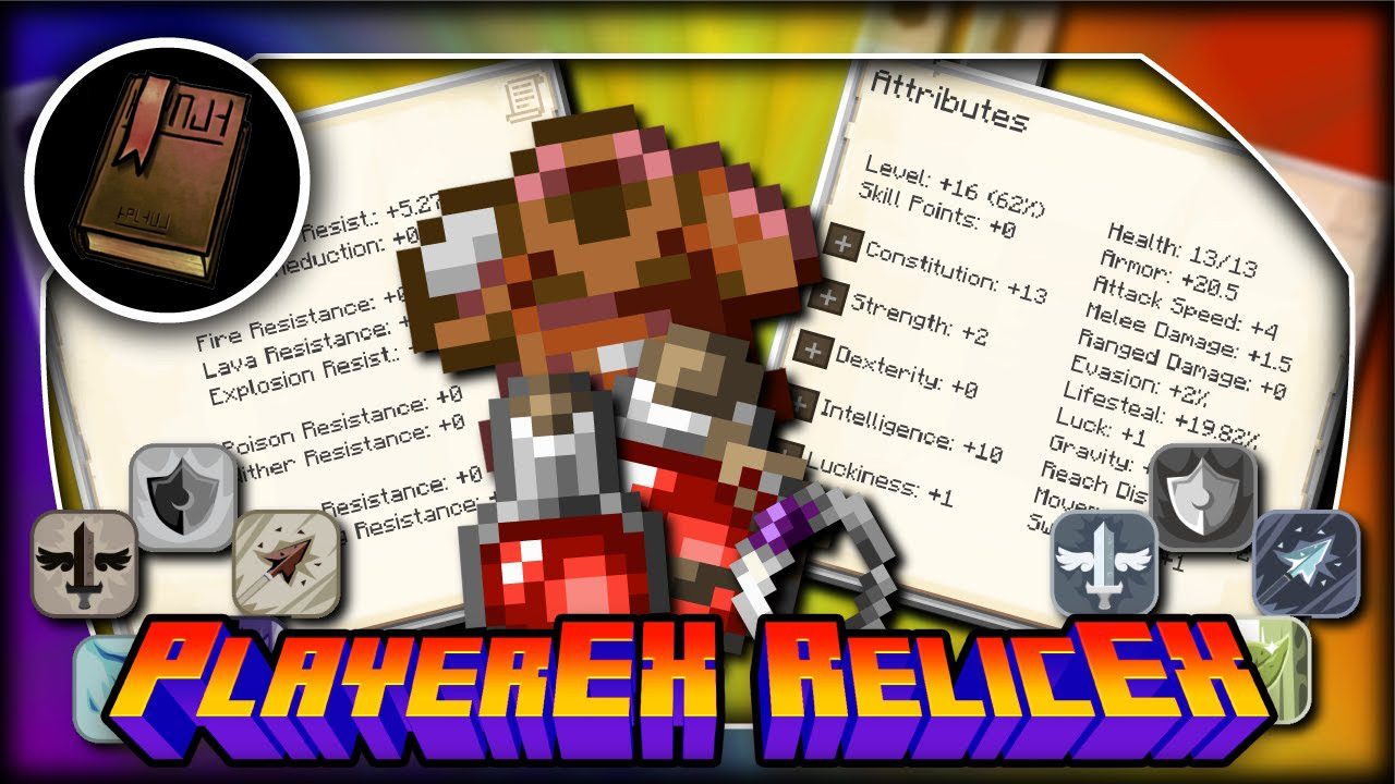 RelicEx Mod (1.19.2, 1.18.2) - Compatible Trinket Items for PlayerEx Attributes 1