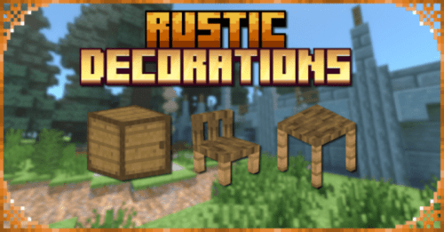 Rustic Decorations Addon (1.20) – MCPE/Bedrock Mod Thumbnail