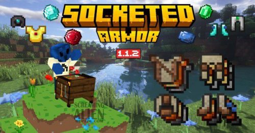 Socketed Armor Addon (1.21, 1.20) – MCPE/Bedrock Mod Thumbnail