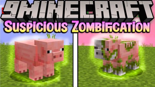 Suspicious Zombification Mod (1.21.1, 1.20.1) – Zombifying Animals Thumbnail