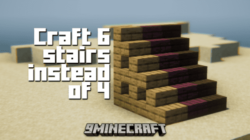 Craft 6 Stairs Instead Of 4 Mod (1.20.4, 1.19.4) Thumbnail