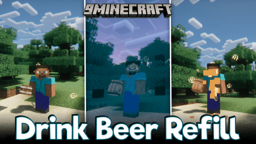 Drink Beer Refill Mod (1.20.1, 1.19.4) – Beer Mugs & Drunk Effects Thumbnail